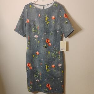 Margaret O'Leary Gray Floral Dress